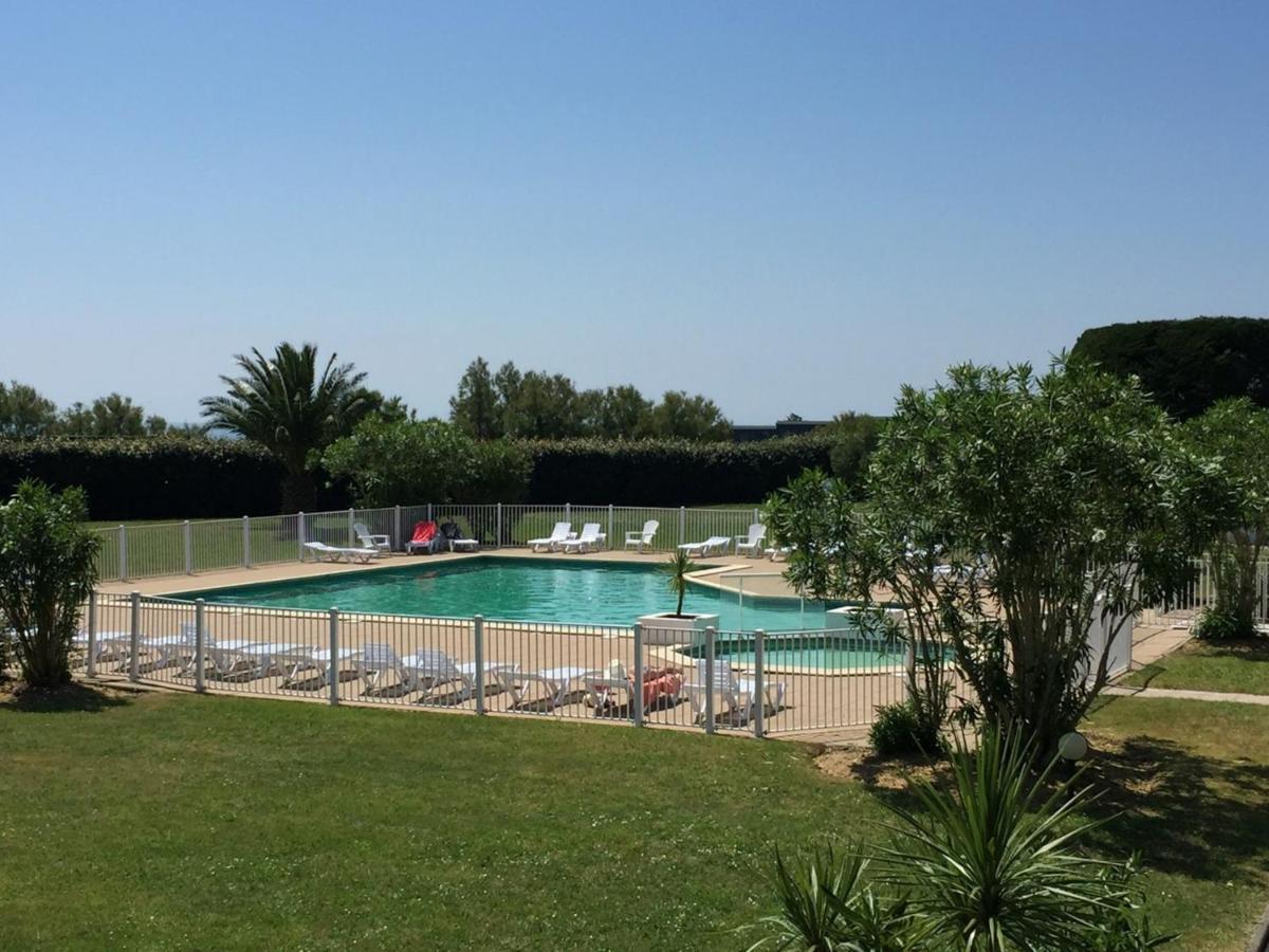 Apercu Mer: Bel Appartement Avec Piscine, Tennis Et Proche Plage - Fr-1-3-450 Бидар Екстериор снимка